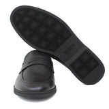 Mocassino in vitello morbido color nero con fondo in gomma cucita blake 1074LOSNE 94 ROSSI 