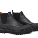Stivaletto con elastico in bufalo nero e caucciù con fondo gomma leggera 414PBFNE 631 ROSSI 