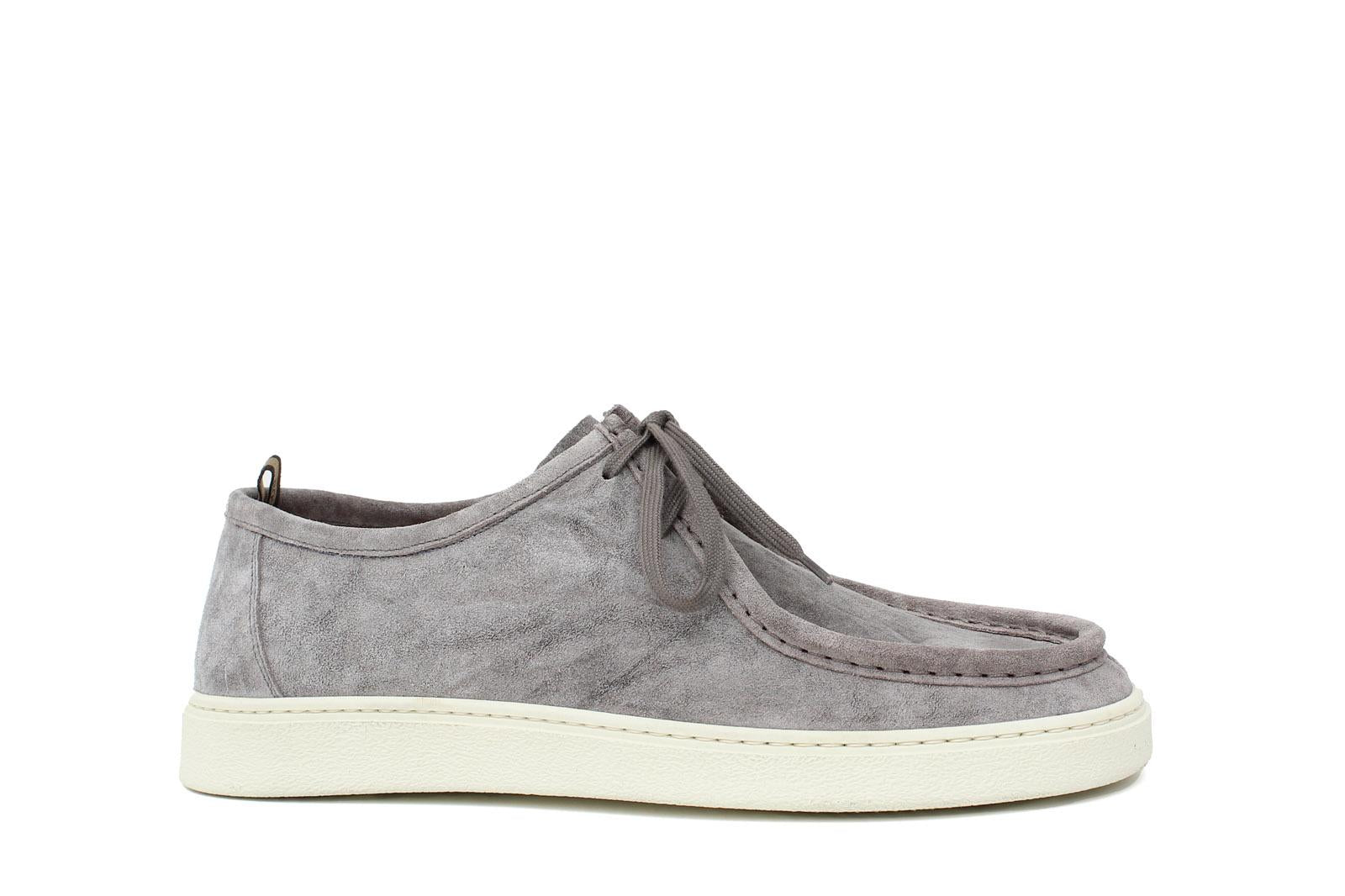 Sneaker modello ingegnere in camoscio lavato color roccia e fondo in gomma 1052TCLO 242  UN ROSSI 