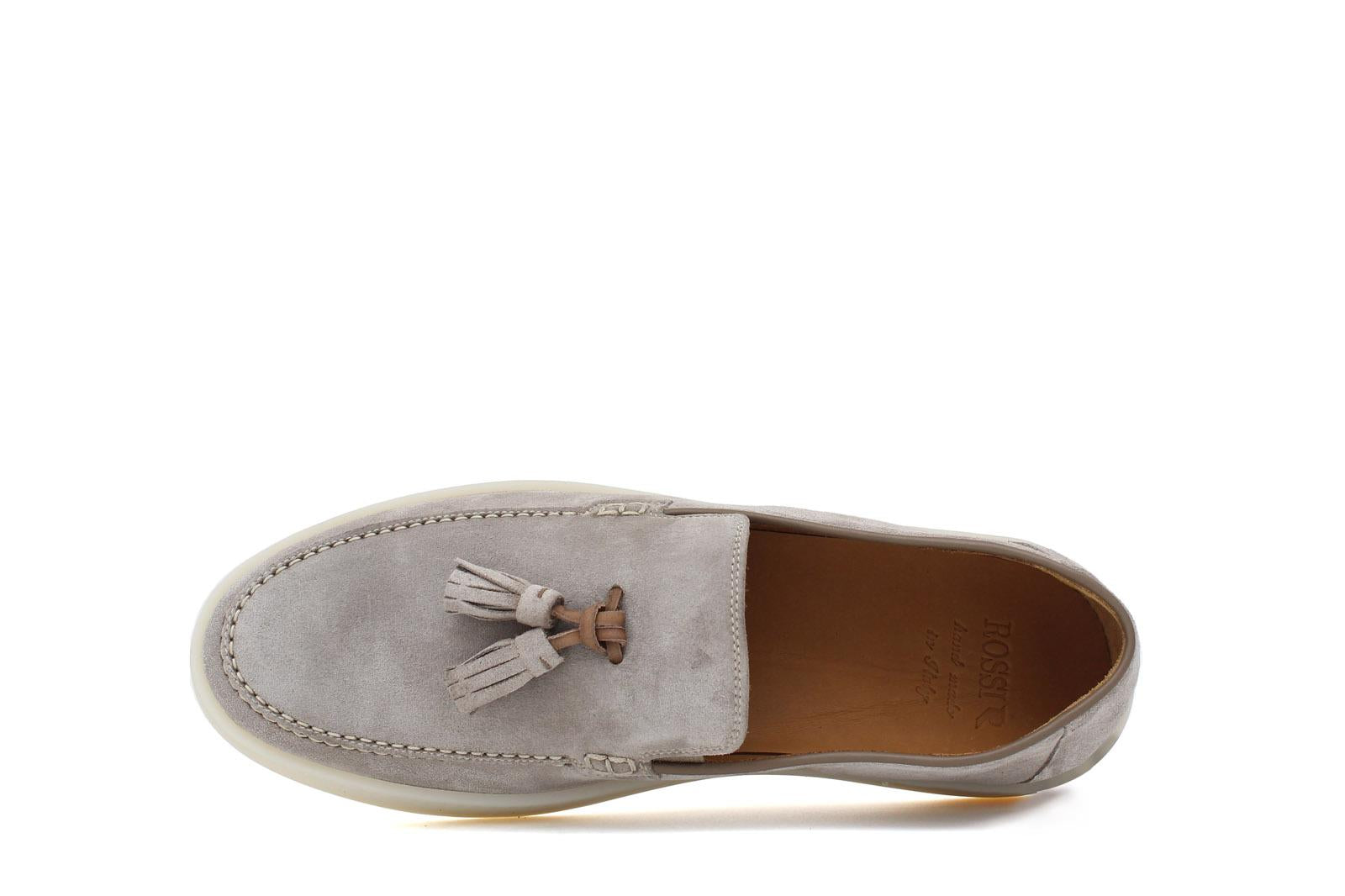 Slip-on con nappine in camoscio taupe e fondo in gomma cucito 622CAFLOTA 163 ROSSI 