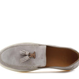 Slip-on con nappine in camoscio taupe e fondo in gomma cucito 622CAFLOTA 163 ROSSI 