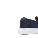 Slip on in vitello naturale navy sfumato con fondo in gomma leggera 1038DJE 173 ROSSI 