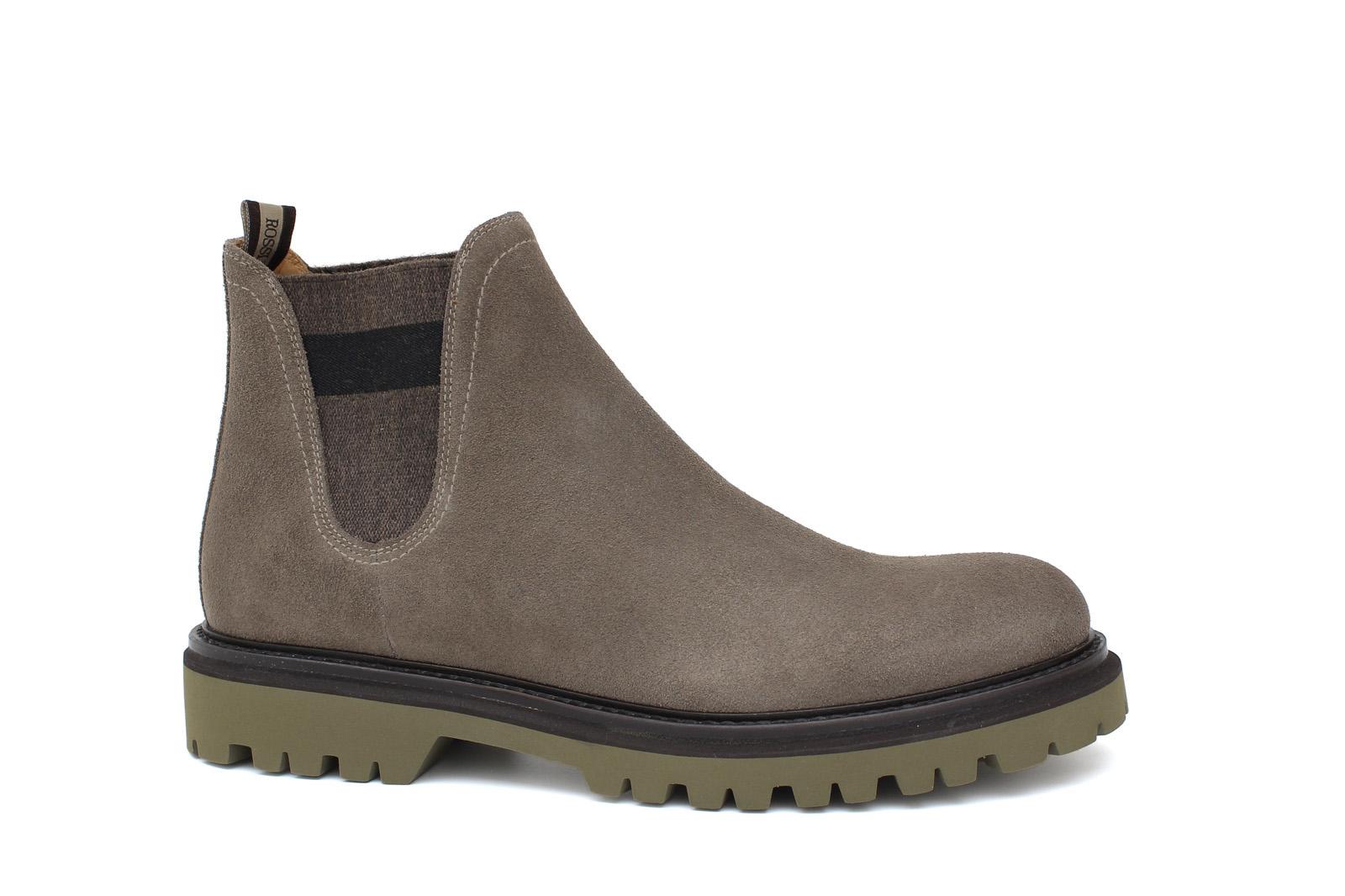 Beatles con elastico bicolore in suede sabbia e fondo in gomma extralight 910PHSBIS 226 ROSSI 