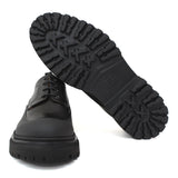 Derby in bufalo nero, riporto in caucciù con fondo in  gomma  leggera 412BFNE 123 ROSSI 