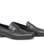 Mocassino in canguro colore nero e fondo in cuoio antiscivolo cucito blake 1542CANER 136 ROSSI 