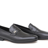 Mocassino in canguro colore nero e fondo in cuoio antiscivolo cucito blake 1542CANER 136 ROSSI 