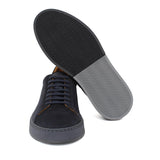 Sneaker stringata in suede blu con fondo in gomma tricolore 1043LHSBLU 36 ROSSI 