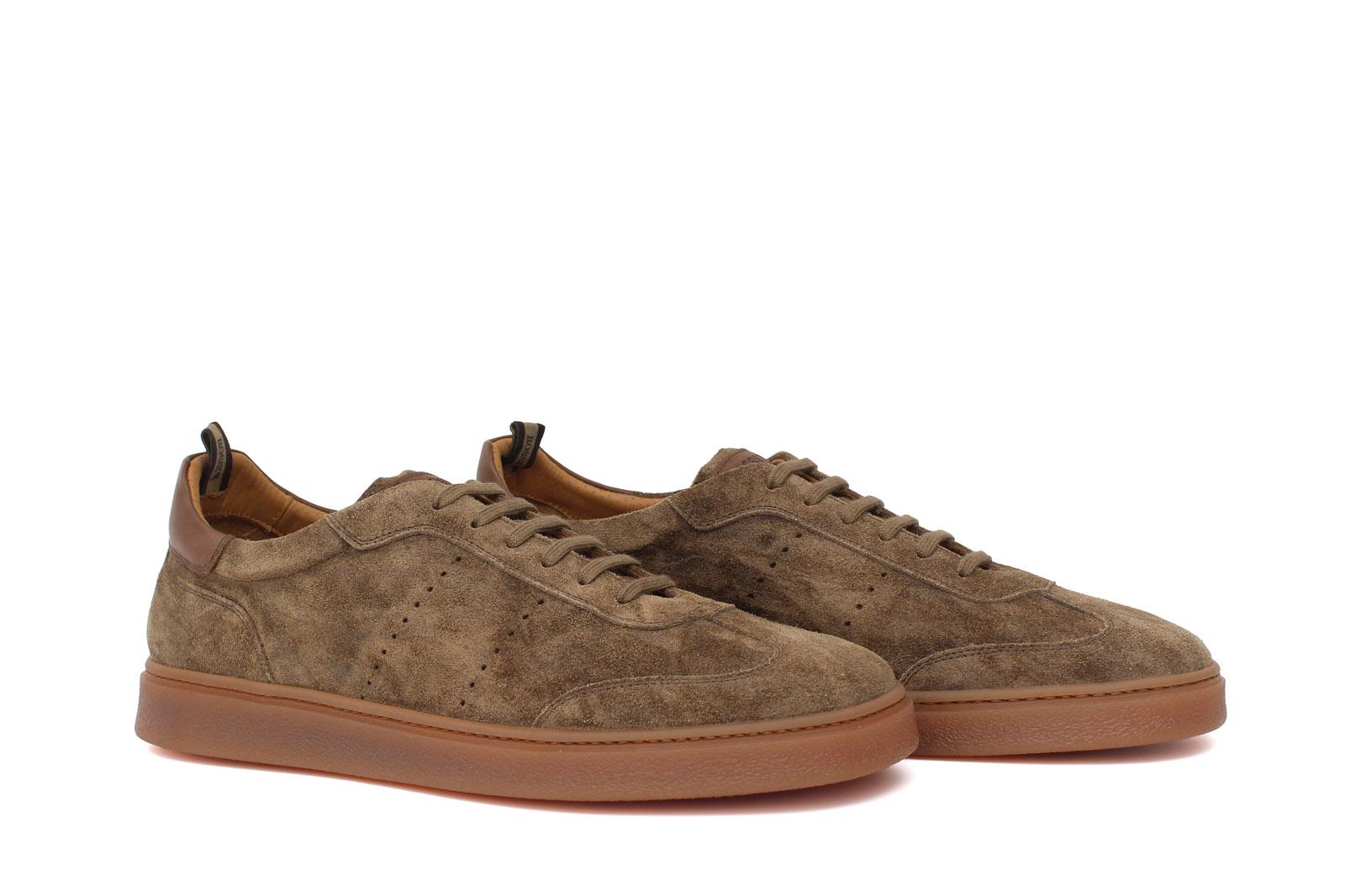 Sneaker in camoscio lavato marrone con  fondo in gomma 272TFAR 297 ROSSI 