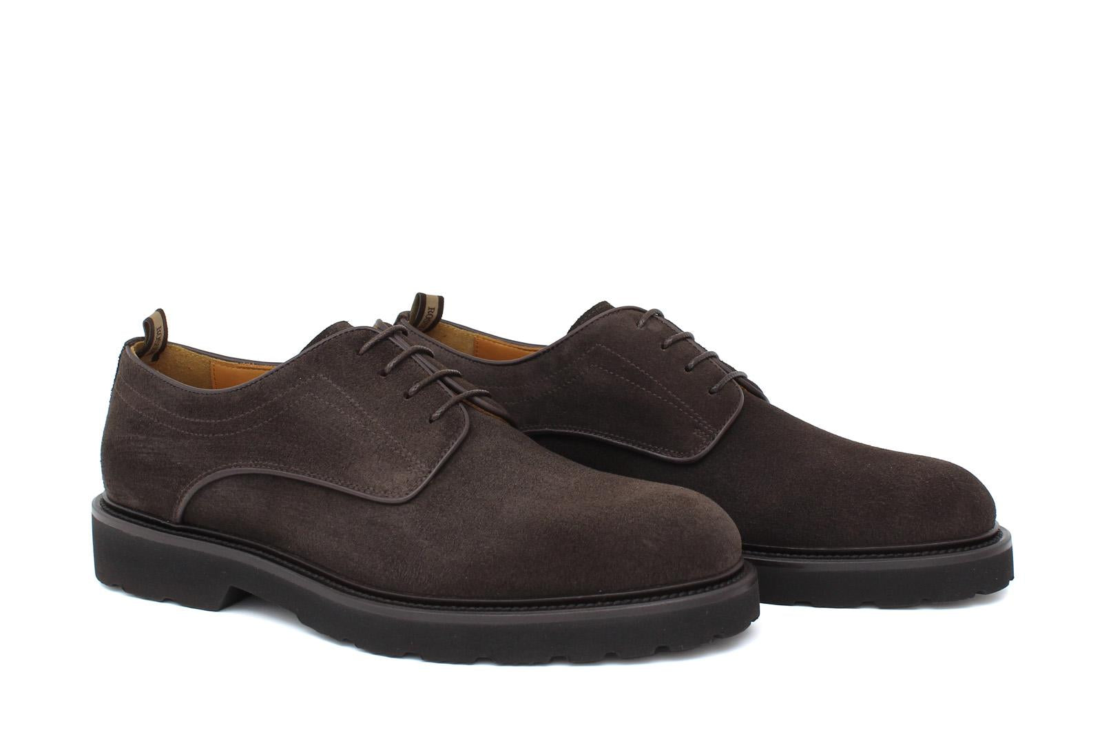 Derby in suede testa di moro  con fondo in gomma leggera 1279CHSMO 220 ROSSI 