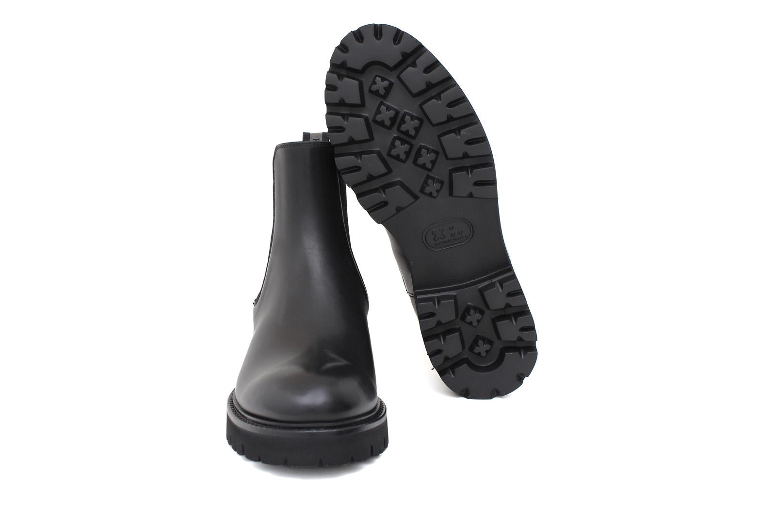 Beatles donna in vitello a pieno fiore color nero con fondo in gomma leggera D213PSNER 32 ROSSI 