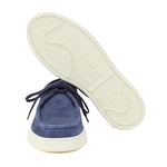 Sneaker modello ingegnere in camoscio lavato color jeans e fondo in gomma 1052FLOJE 607 ROSSI 