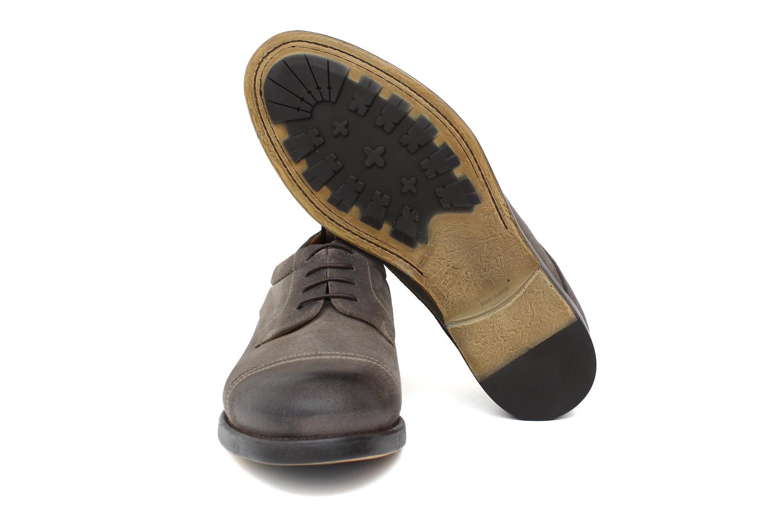 Derby con puntalino in camoscio ingrassato color sabbia e fondo in gomma cucito 8296GHSBIS 210 ROSSI 