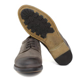 Derby con puntalino in camoscio ingrassato color sabbia e fondo in gomma cucito 8296GHSBIS 210 ROSSI 