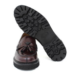 College donna stile inglese in vitello spazzolato bordò  con fondo in gomma leggera D202RCBOR 36 ROSSI 