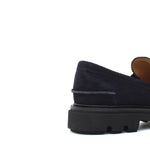 Mocassino College  in camoscio blu e fondo in gomma leggera 5316RHSBLU 45 ROSSI 