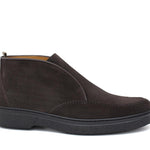 Polacchino con elastico centrale in camoscio ingrassato testa di moro e fondo gomma leggera 1238PHSMO 1058 ROSSI 