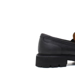 Mocassino donna stile ingegnere in vitello naturale nero e fondo in gomma leggera D212VANE 9 ROSSI 