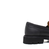 Mocassino donna stile ingegnere in vitello naturale nero e fondo in gomma leggera D212VANE 9 ROSSI 