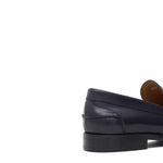 College stile inglese in vitello spazzolato blu con fondo cuoio cucito blake 5940CALBL 214 ROSSI 
