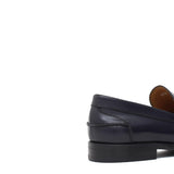 College stile inglese in vitello spazzolato blu con fondo cuoio cucito blake 5940CALBL 214 ROSSI 