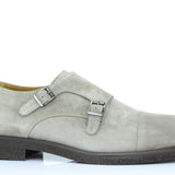Doppia fibbia in camoscio taupe chiaro con fondo in gomma porosa leggera cucita 7728CFLOTAU 2 ROSSI 