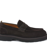 Mocassino stile ingegnere in suede  testa di moro e fondo gomma leggera 1223CHSMO 389 ROSSI 