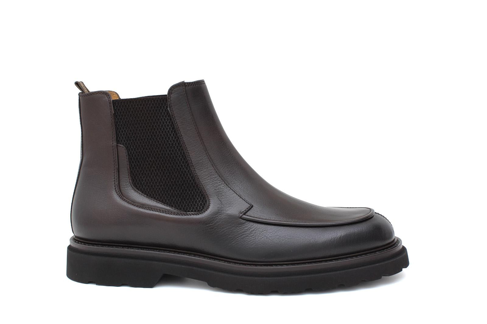 Beatles in pellame bufalo testa di moro sfumato con fondo in gomma leggera 1207PRTM 377 ROSSI 