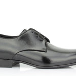 Derby in vernice nera stampata Mag con fondo in cuoio 7621SMAGNE 421 ROSSI 