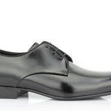 Derby in vernice nera stampata Mag con fondo in cuoio 7621SMAGNE 421 ROSSI 
