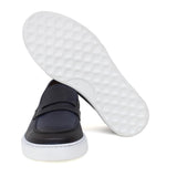 Slip on in vitello naturale navy sfumato con fondo in gomma leggera 1038DJE 173 ROSSI 
