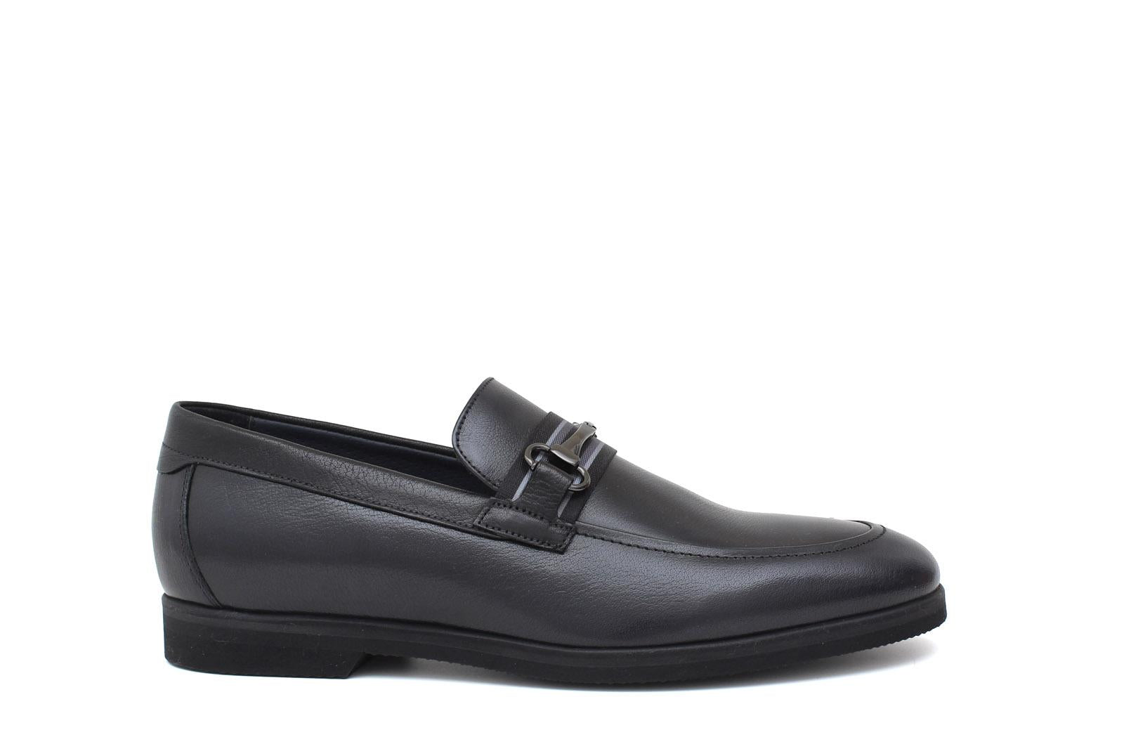 Mocassino con accessorio in bufalo colore blu scuro e fondo in gomma leggera 7786SLBFB 171 ROSSI 