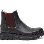 Stivaletto modello beatles con elastico bordò in bufalo nero e fondo in gomma leggera 9270PCALFNE 619 ROSSI 