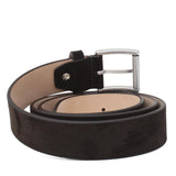 Cinta in camoscio testa di moro h 35 con fibbia nikel satinato F03421NKHSMOD 83 ROSSI 