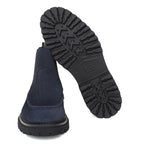 Stivaletto modello beatles in camoscio ingrassato blu e fondo in gomma leggera 881PHSSBC 128 ROSSI 
