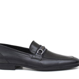 Mocassino in canguro nero con fondo in gomma 7629MCNER 1021 ROSSI 