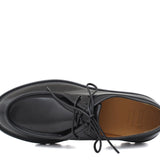 Stringata modello ingegnere in vitello spazzolato nero e fondo in gomma leggero 1252CNER 284 ROSSI 