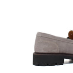 Mocassino donna stile ingegnere in suede color roccia e fondo in gomma leggera D212HSCLO 35 ROSSI 