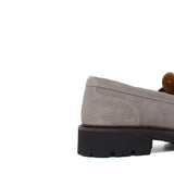 Mocassino donna stile ingegnere in suede color roccia e fondo in gomma leggera D212HSCLO 35 ROSSI 