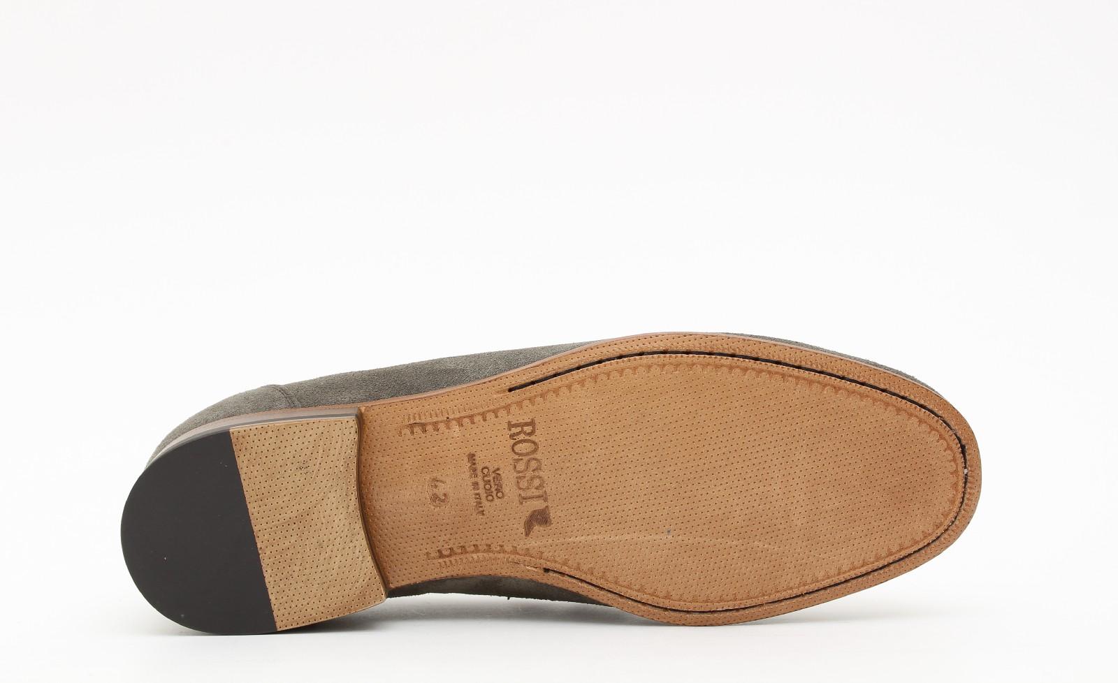Mocassino con accessorio in camoscio sabbia e fondo in cuoio cucito 8714SILVBIS 1052 ROSSI 