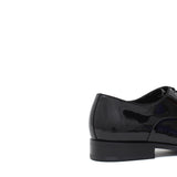 Francesina in vernice nero con fondo in cuoio 7607VN 87 ROSSI 