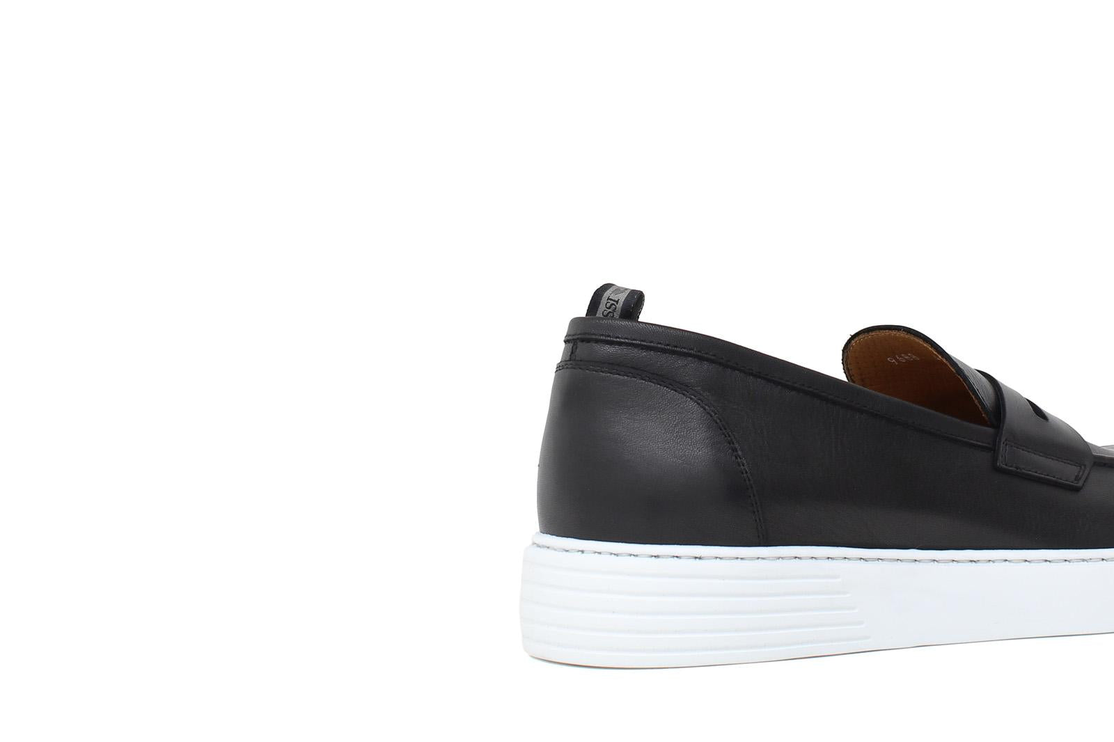 Slip on in vitello naturale blu  sfumato con fondo in gomma leggera 9688DNE 1134 ROSSI 