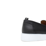 Slip on in vitello naturale blu  sfumato con fondo in gomma leggera 9688DNE 1134 ROSSI 