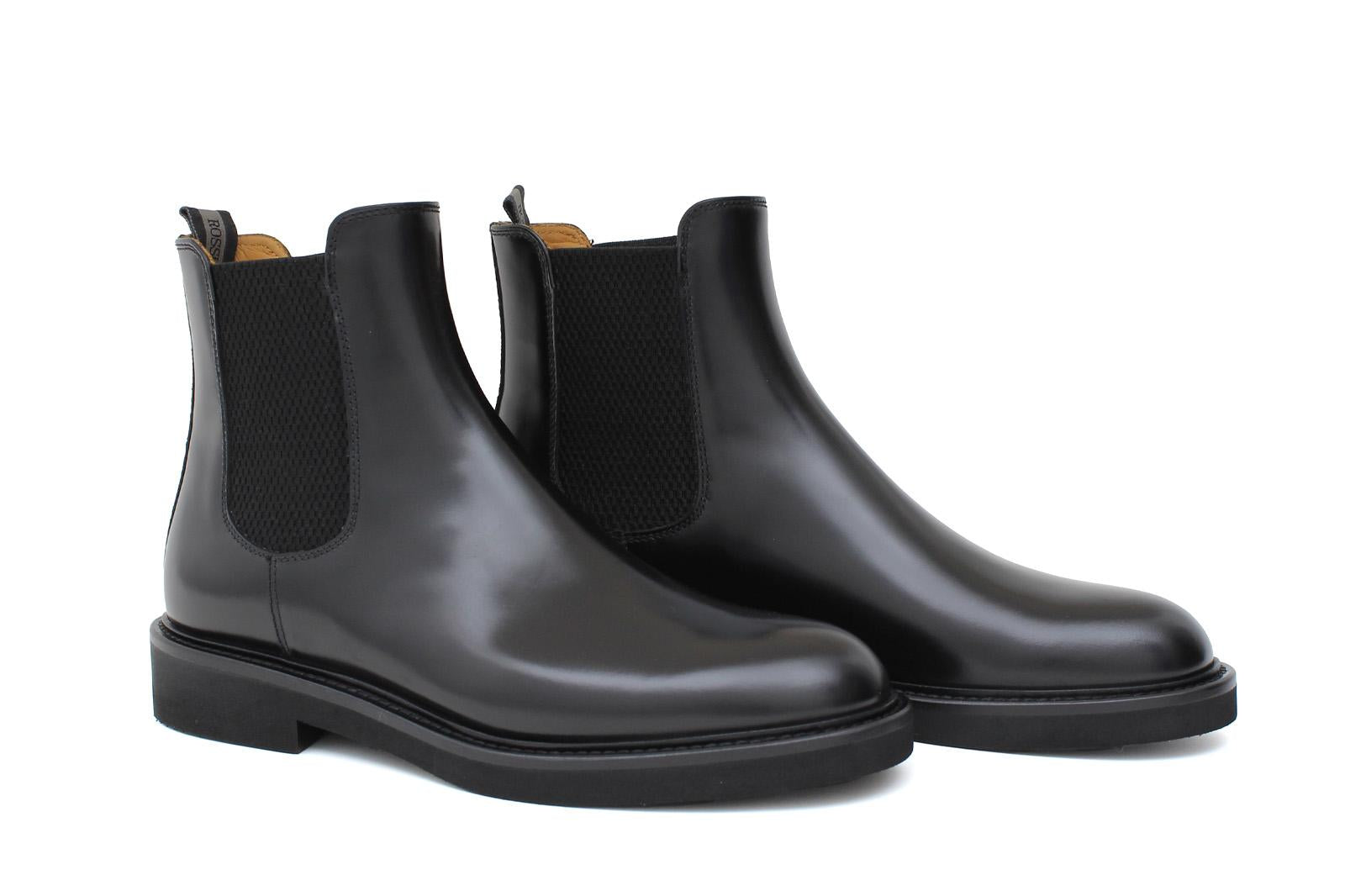 Beatles donna in vitello spazzolato nero con fondo in gomma leggera D220PCNER 23 ROSSI 