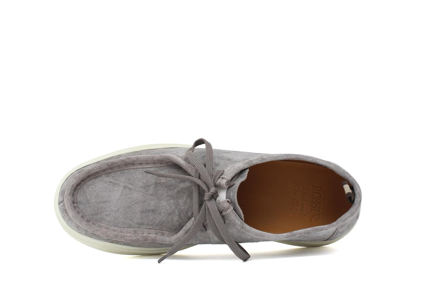 Sneaker modello ingegnere in camoscio lavato color roccia e fondo in gomma 1052TCLO 242  UN ROSSI 