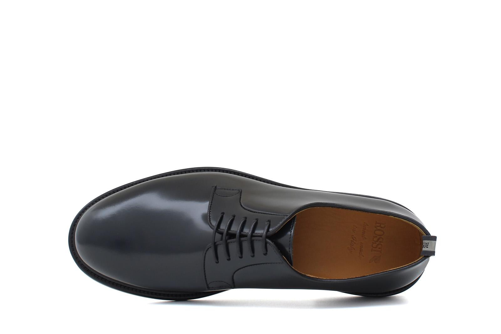 Derby liscio in vitello spazzolato verde bottiglia con fondo cuoio antiscivolo 6403CTBOT 171 ROSSI 