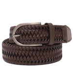 Cinta h 35 intreccio elasticizzato testa di moro con fibbia canna di fucile satinato F0311CF5H5TM 49 ROSSI 