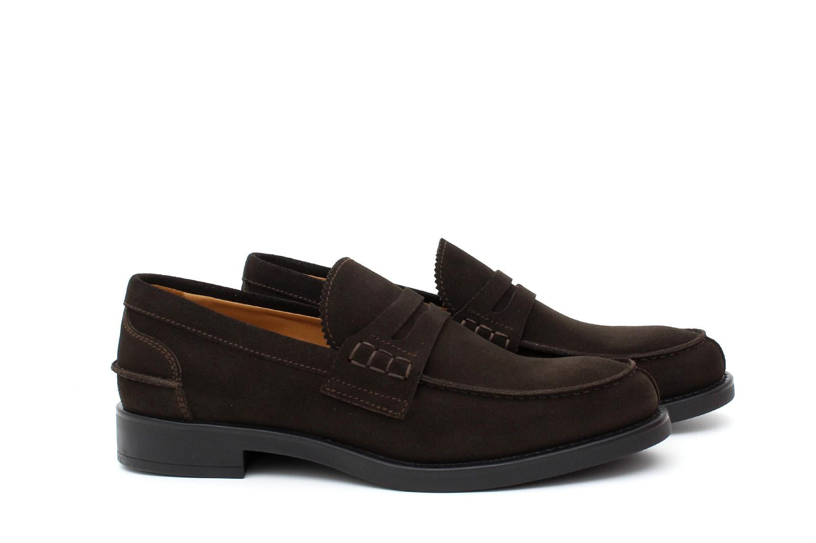 Mocassino College stile inglese in camoscio testa di moro e fondo gomma 5316GCIMOG 1064 ROSSI 