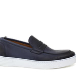 Slip on in vitello naturale navy sfumato con fondo in gomma leggera 1038DJE 173 ROSSI 