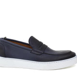 Slip on in vitello naturale navy sfumato con fondo in gomma leggera 1038DJE 173 ROSSI 