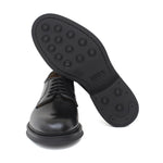 Derby donna in vitello spazzolato nero con fondo in gomma cucito D218CALNE 2 ROSSI 